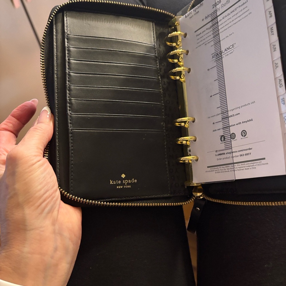 Kate Spade Black Wallet. Calendar & Card Holder. Like new condition.